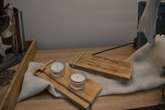 Pack Porta Incienso y Portavelas de 2 Velas | Kimori Arts