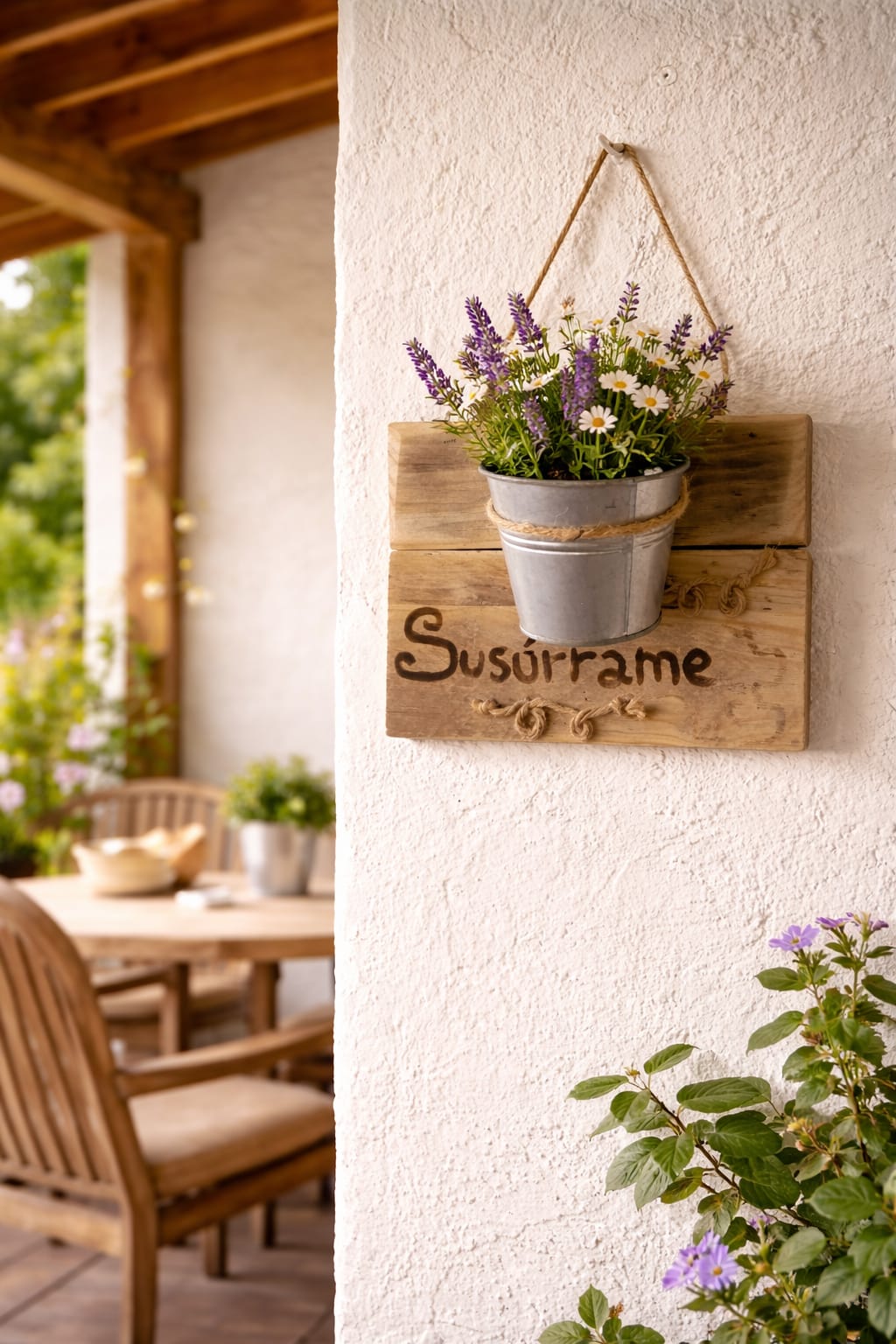 colgador de plantas  de planta de madera original para cualquier rincon de tu hogar