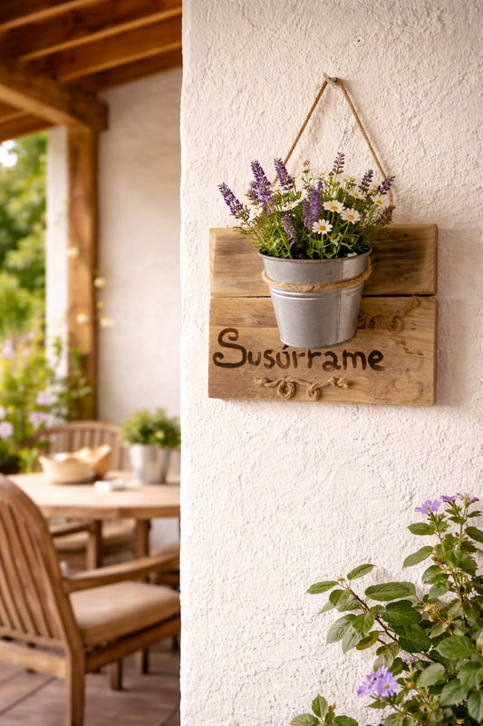 colgador de plantas  de planta de madera original para cualquier rincon de tu hogar
