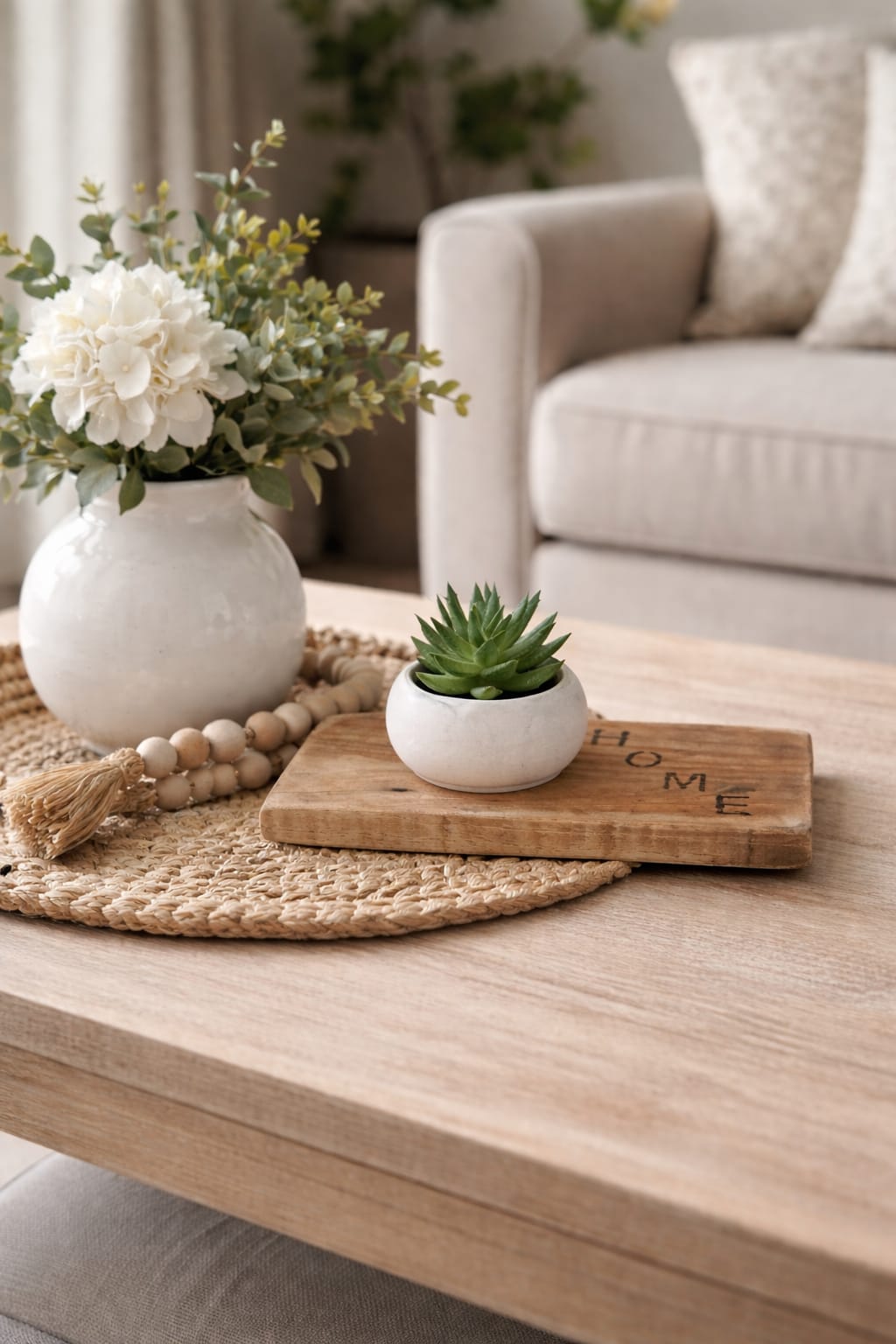 Pieza Decorativa de Madera Home con Planta | Artesanía que Llena tu Hogar de Vida