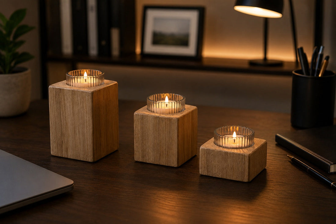 Portavelas de Madera Artesanales | Crea un Ambiente de Paz y Bienestar en tu Salón