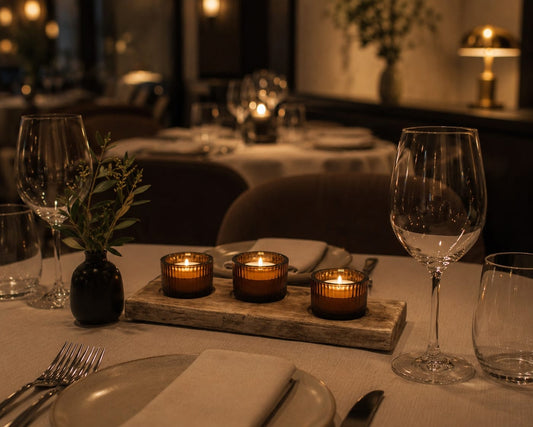 ¿Por qué elegir nuestro portavelas de madera para crear un ambiente romántico y acogedor en tu restaurante?