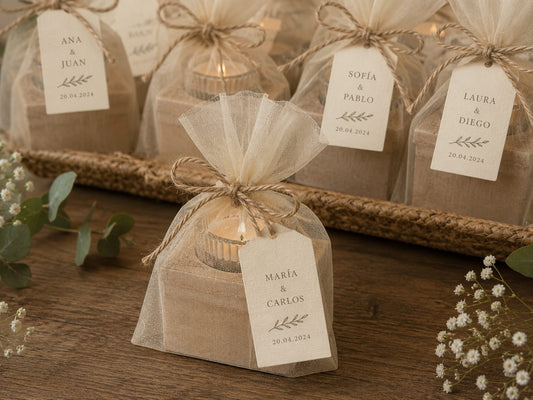 # Velas Cuadradas Personalizadas para Bautizos y Bodas | Regalos para Invitados | Kimori Arts