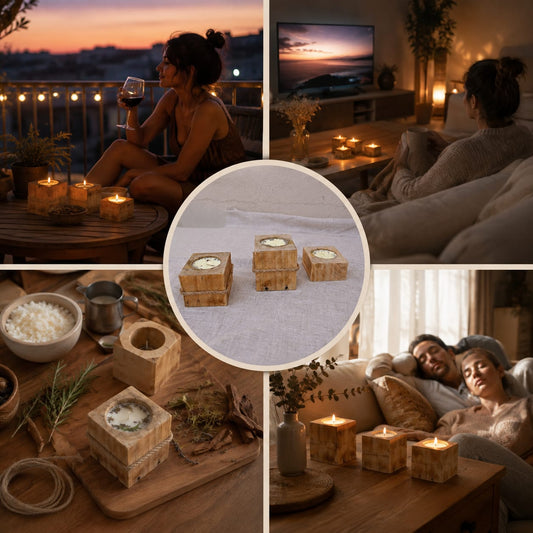 ¿Por qué elegir nuestras tres velas cuadradas de Kimori Arts para decorar cualquier rincón de tu hogar?