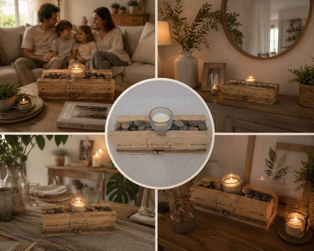 ¿Por qué elegir nuestra pieza Family de Kimori Arts con vela y piedra natural?