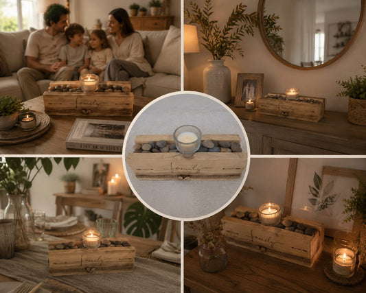 ¿Por qué elegir nuestra pieza Family de Kimori Arts con vela y piedra natural?