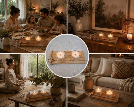 ¿Por qué elegir nuestro portavelas de dos velas de Kimori Arts para compartir momentos en familia?