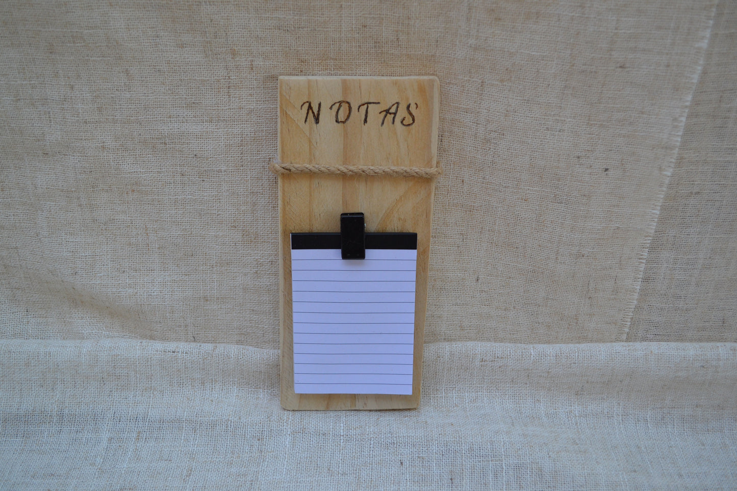 Bloc de Notas de Madera para Nevera