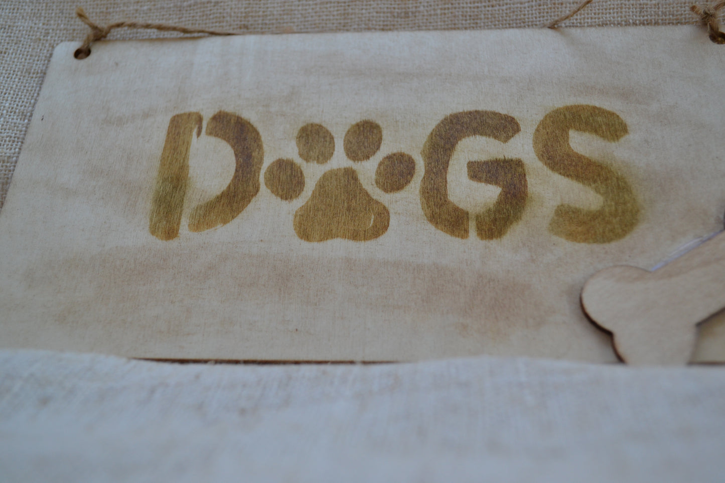 Placa Decorativa de Madera "DOGS"