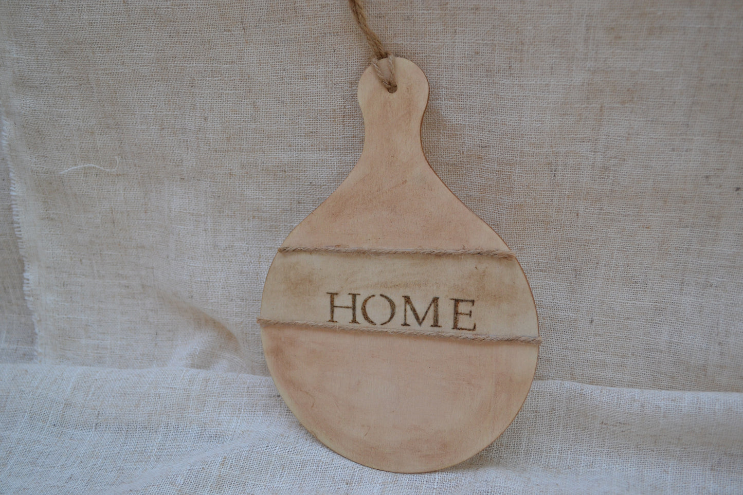Placa Decorativa de Madera Fina "HOME"