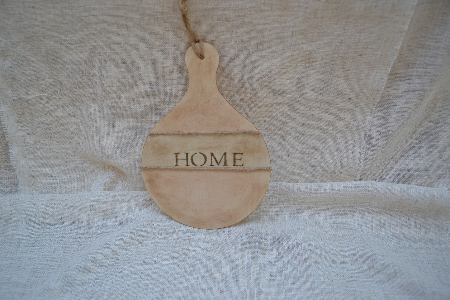 Placa Decorativa de Madera Fina "HOME"