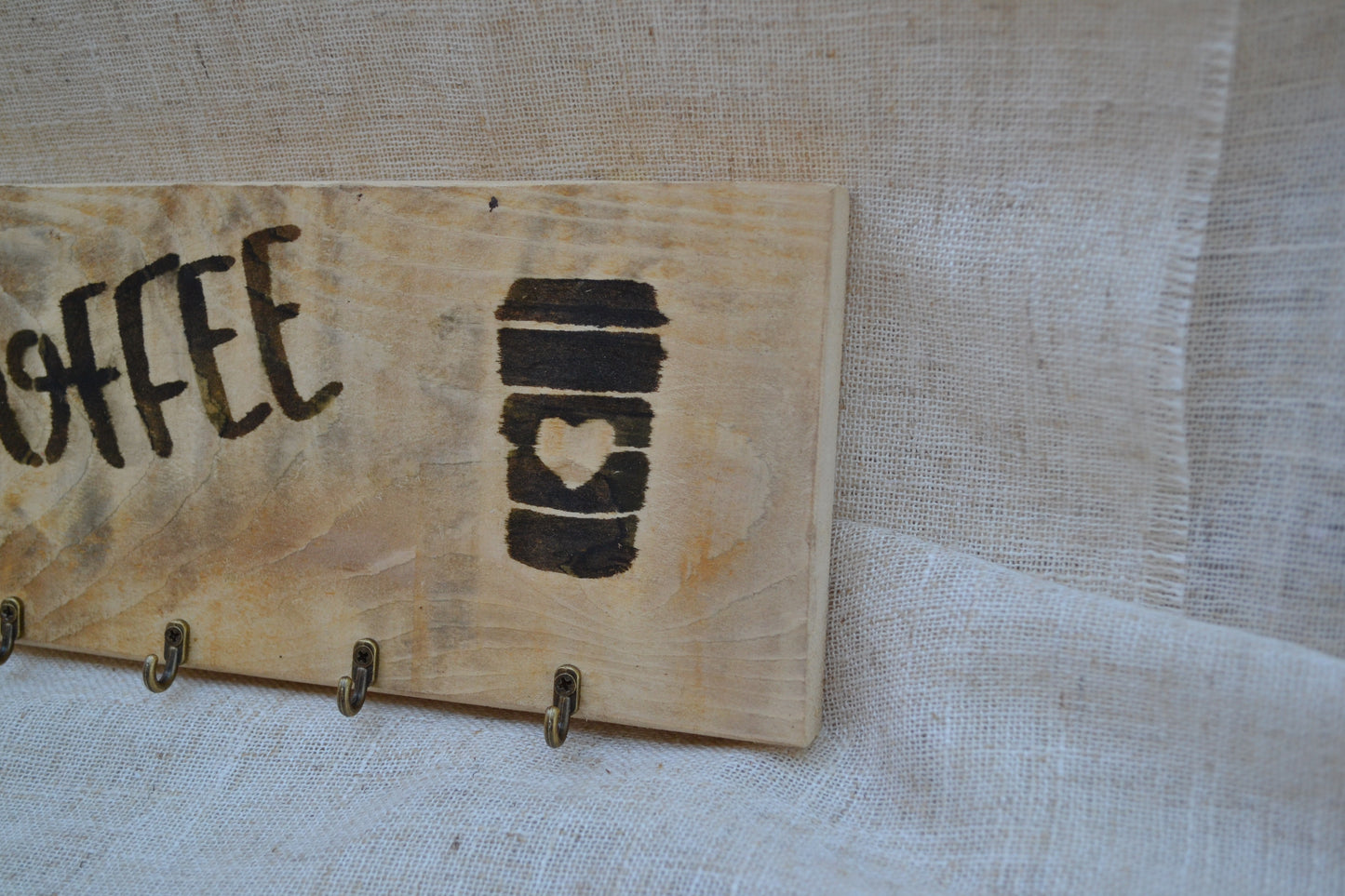 Colgador Decorativo de Madera "COFFEE"