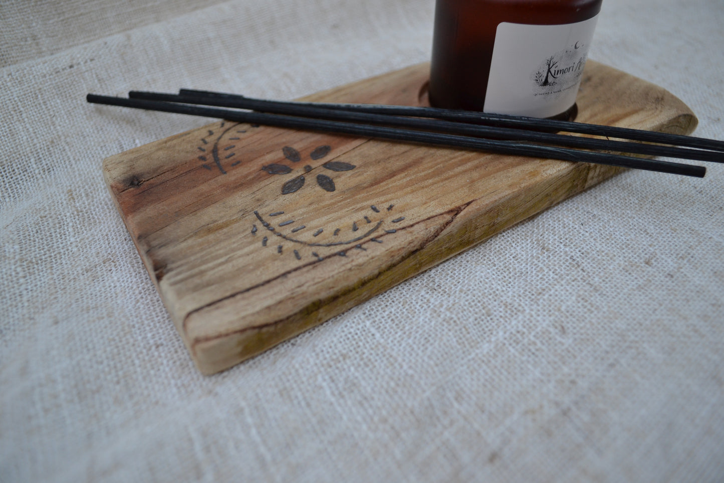 Base Decorativa de Madera para Mikado