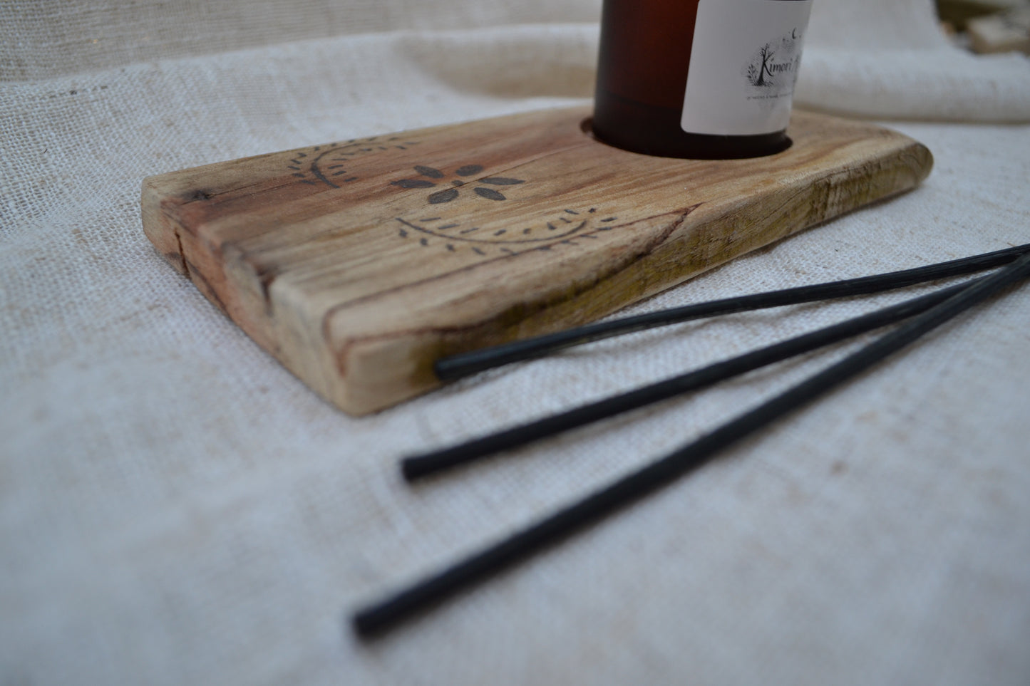 Base Decorativa de Madera para Mikado