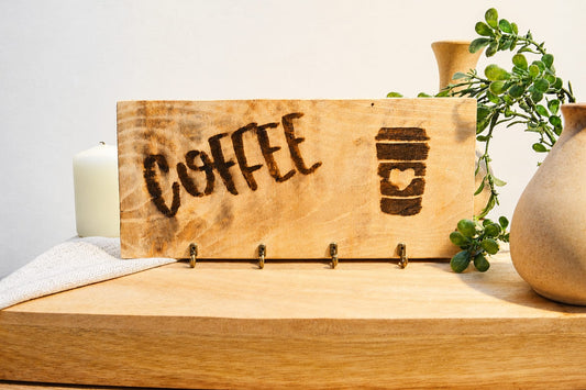 Colgador Decorativo de Madera "COFFEE"