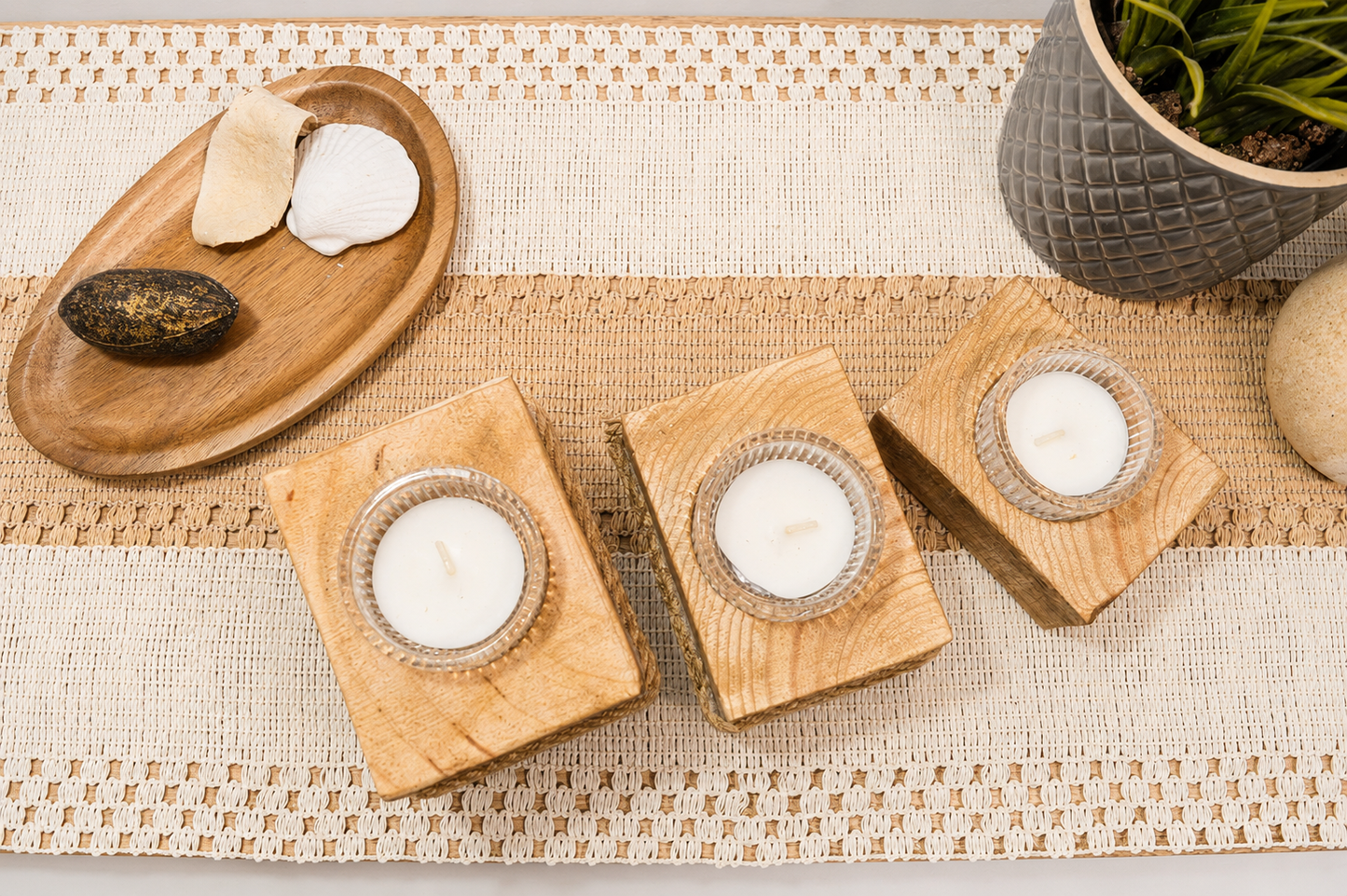 PACK PORTA VELAS CUMBRES DE TRES