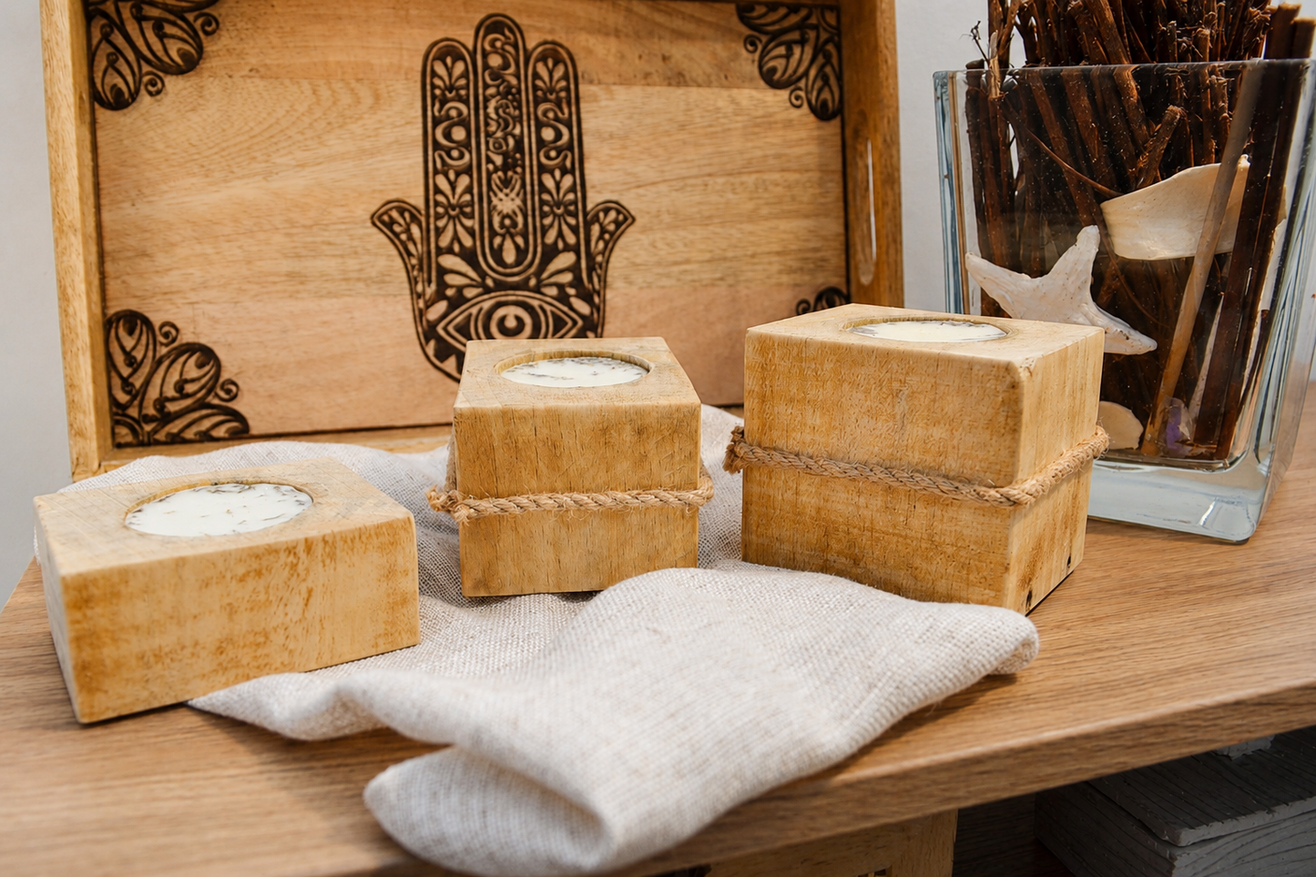 PACK PORTA VELAS CUMBRES DE TRES